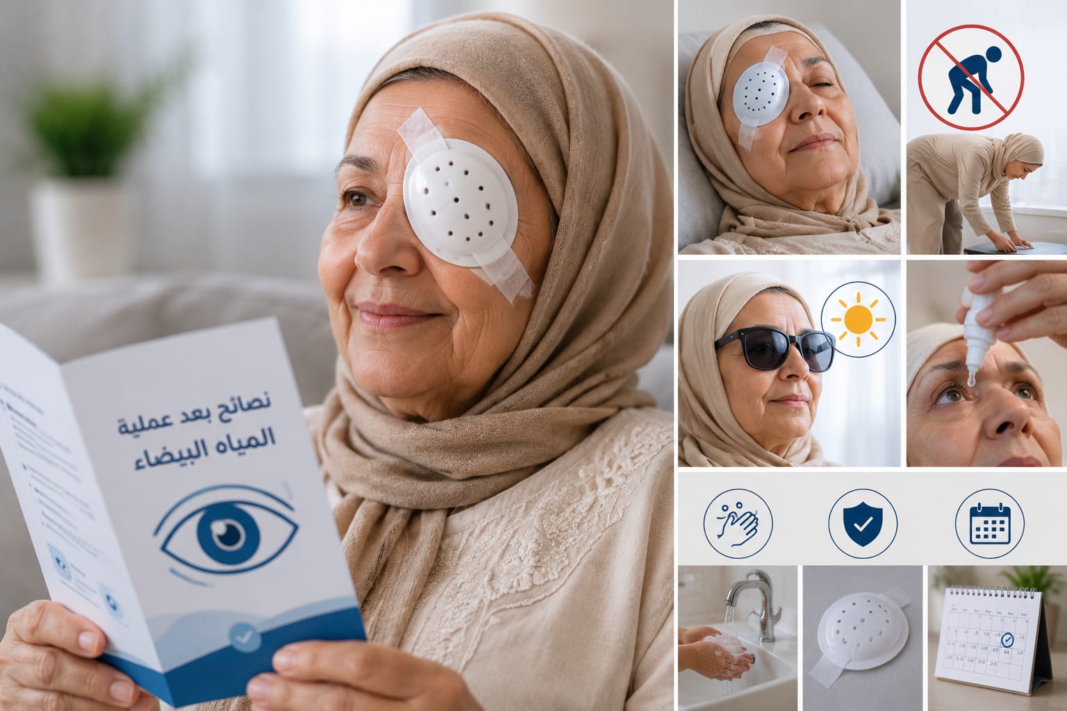 نصائح بعد عملية المياه البيضاء