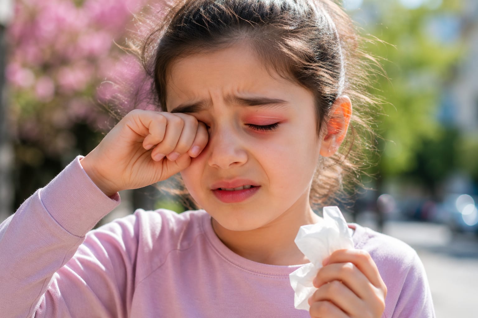 Allergie des yeux chez l’enfant à Errachidia